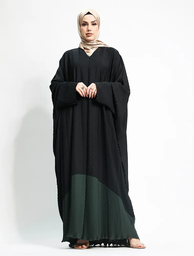 Green Pleated Batwing